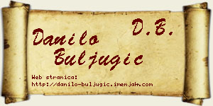 Danilo Buljugić vizit kartica